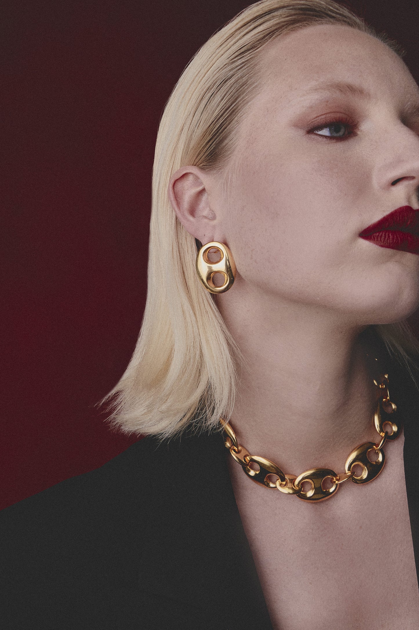 VINTAGE GUCCI GOLD EARRINGS - XL