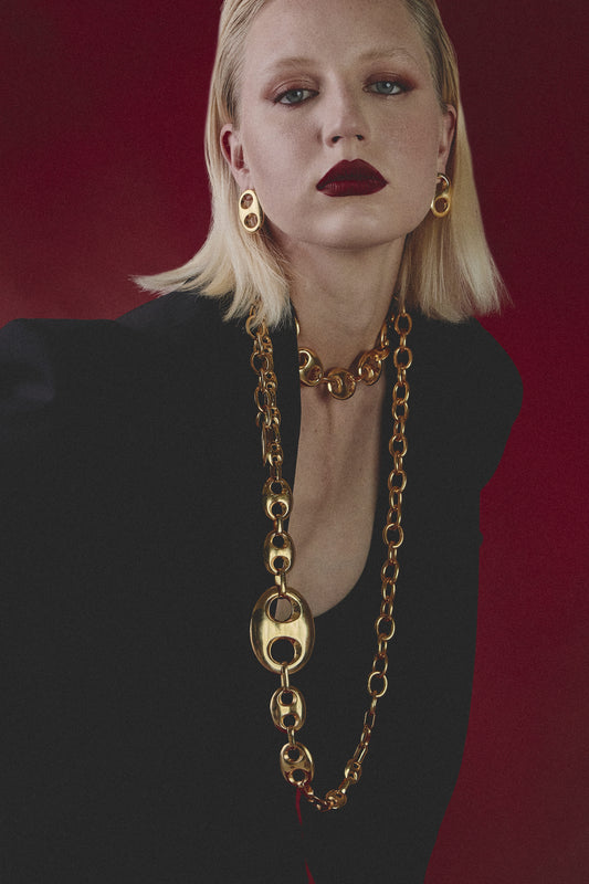 GUCCI GOLD BELT NECKLACE