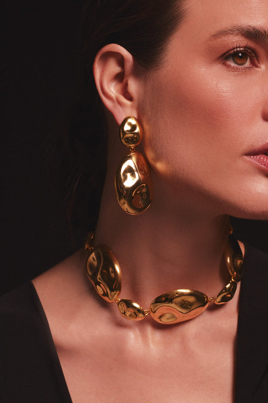 NUZ GOLD EARRINGS - XL